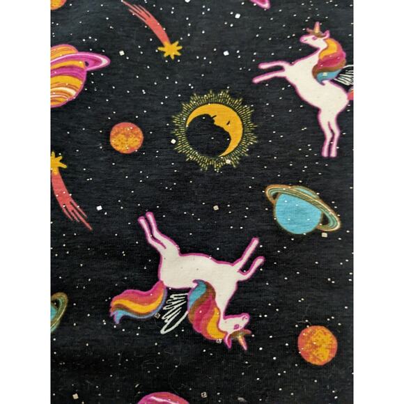 Wonder Nation Girls Unicorn/Space Leggings XXL 2XL 18 Saturn Moon Glitter Stars - Picture 2 of 5